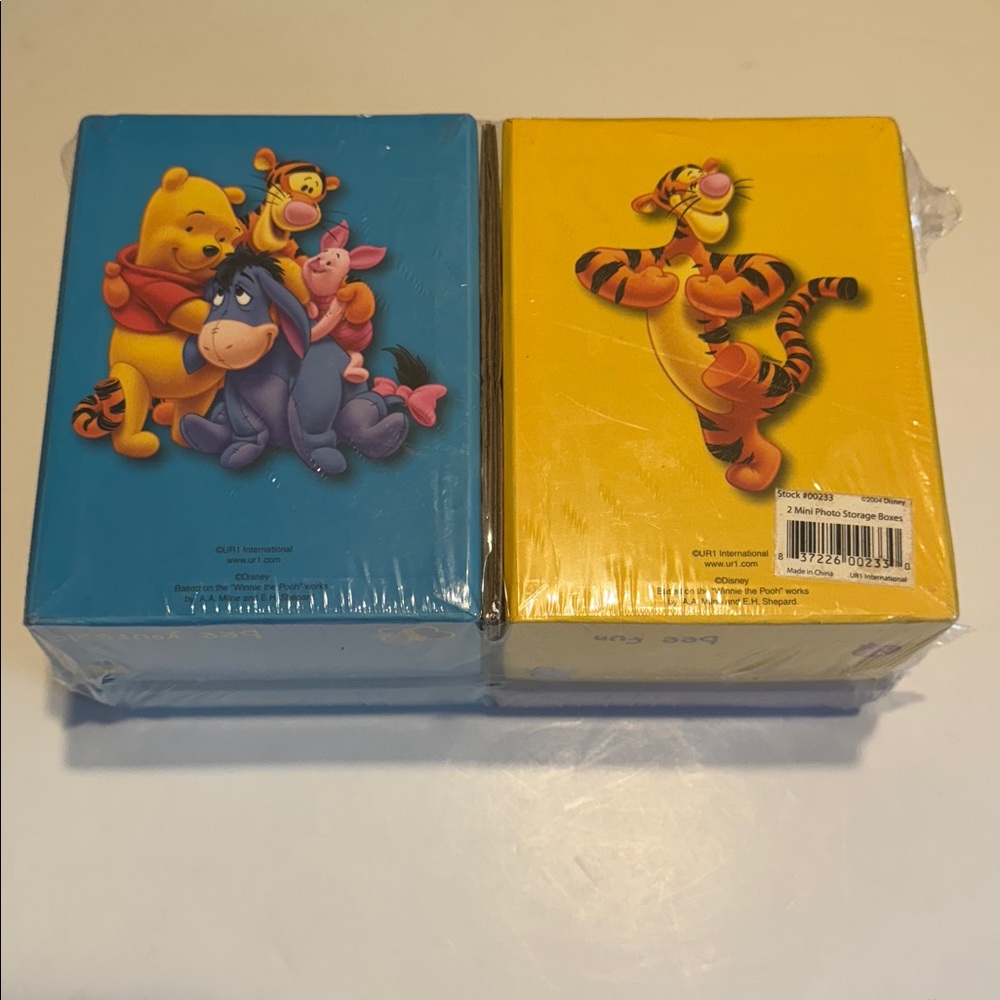 NEW Vintage disney Winnie The Pooh & Friends Photo Storage Boxes - Picture 2 of 5